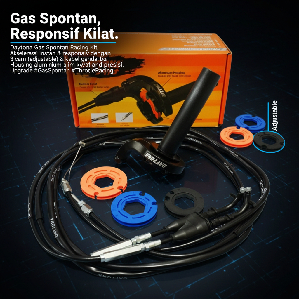 Gas Spontan Daytona 2 Kabel Universal Daytona Original / Gas Spontan Untuk Motor Matic & Karbu