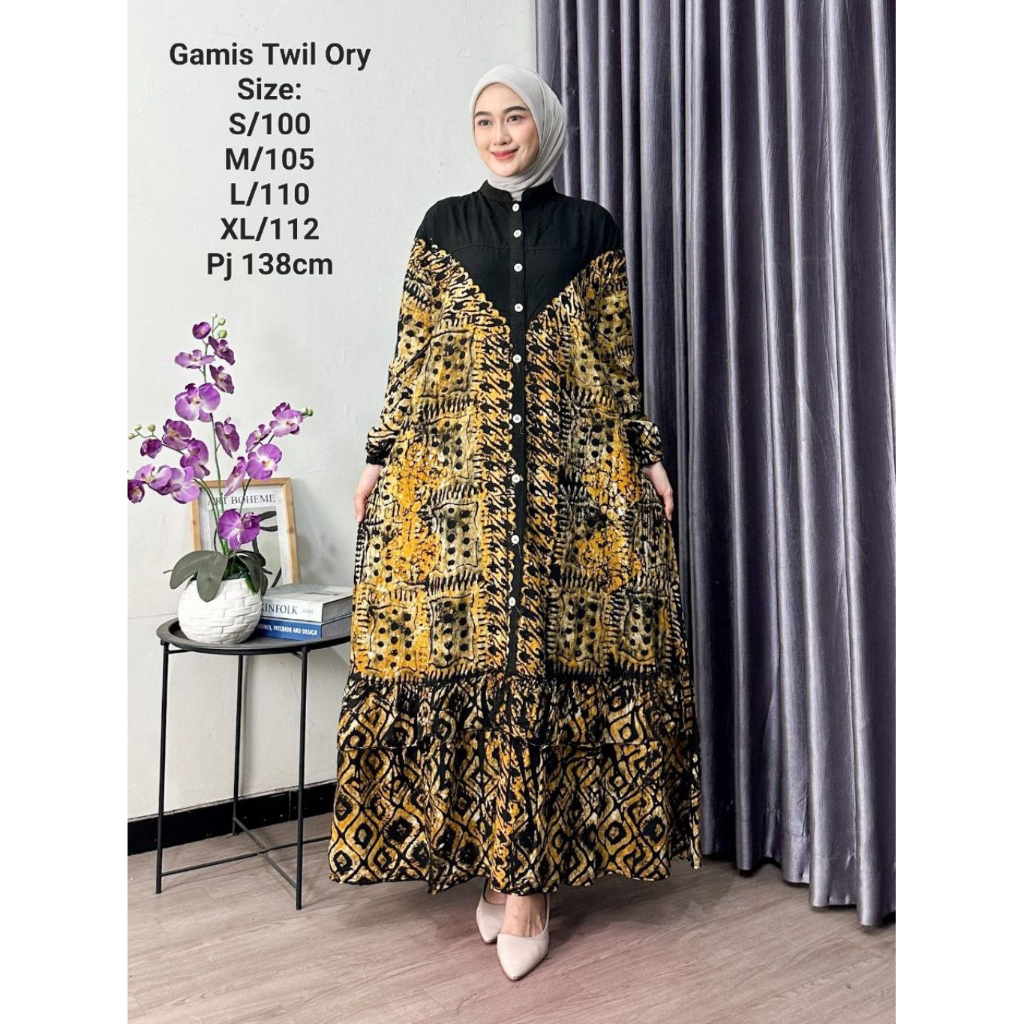 Gamis Twill Batik Ory Premium – Gamis Panjang Elegan Wanita