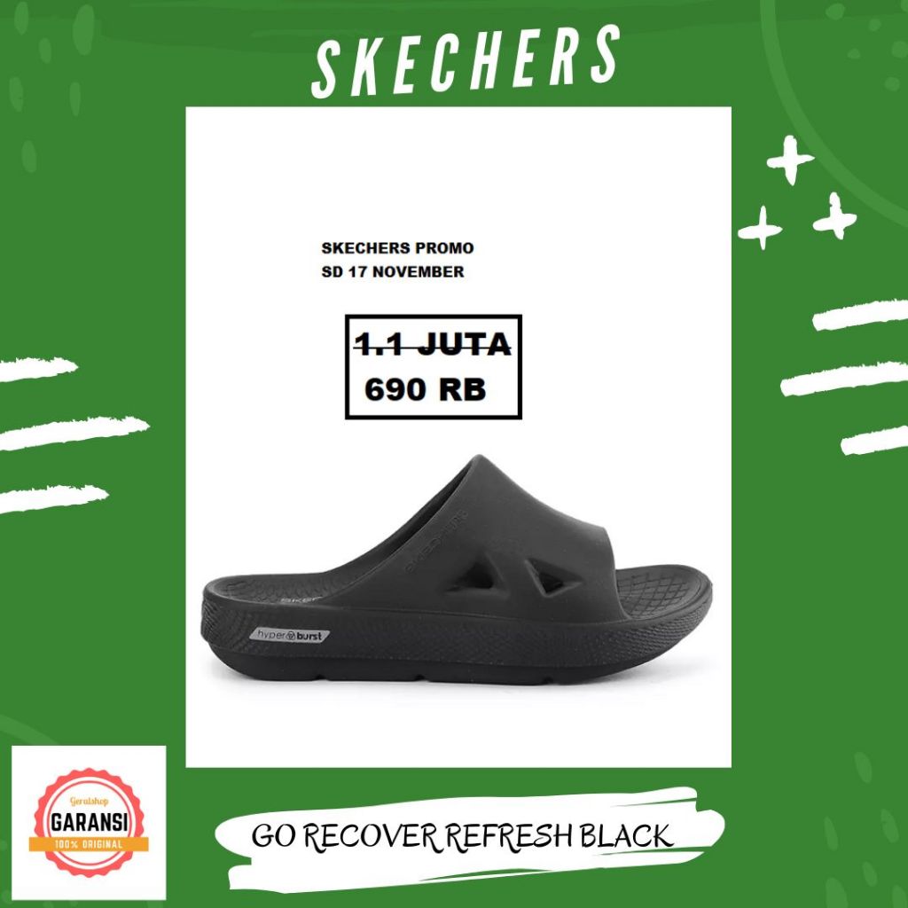 Sandal skechers pria 100% original GO RECOVER REFRESH