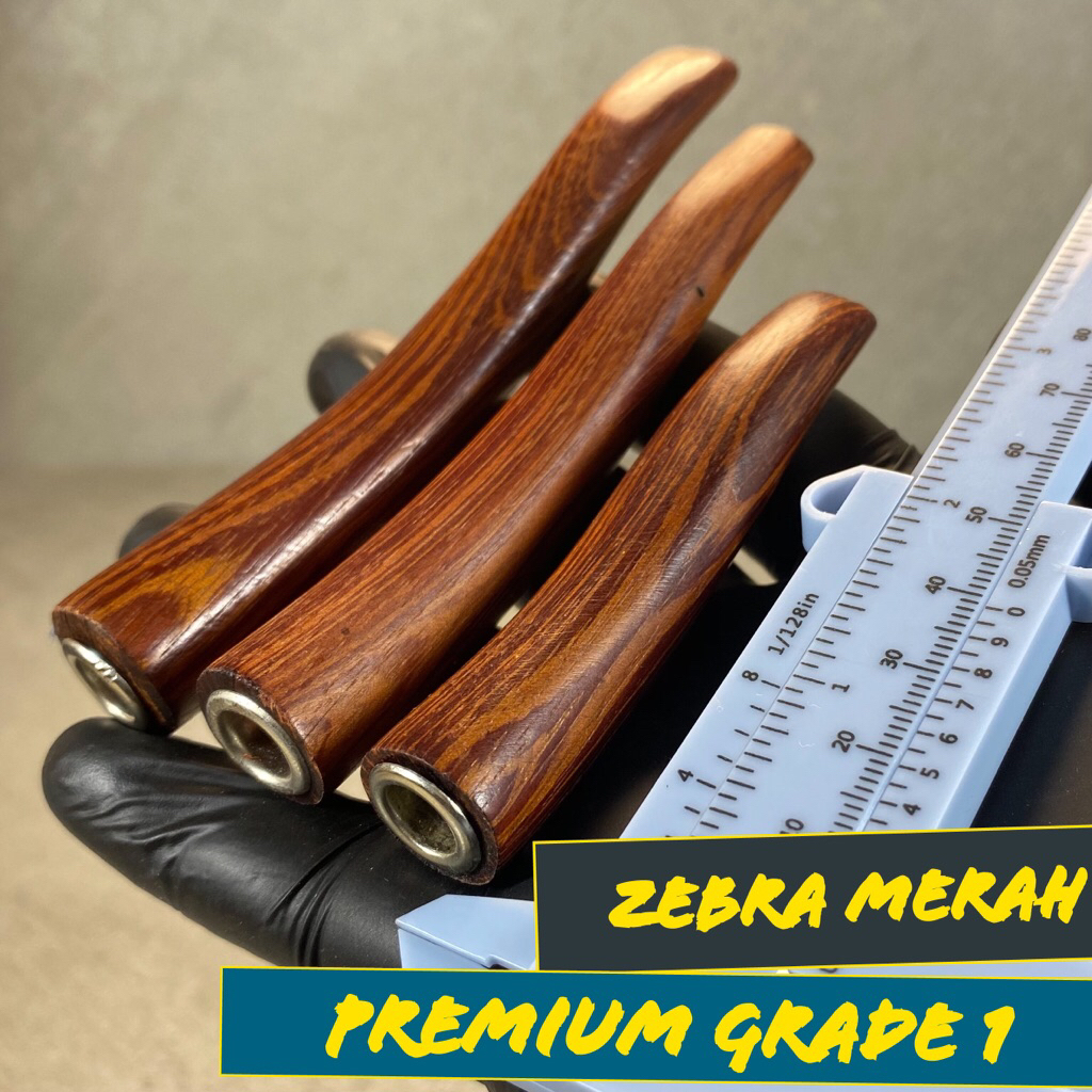 Pipa Rokok Gaharu Zebra Merah Asli Kalimantan
