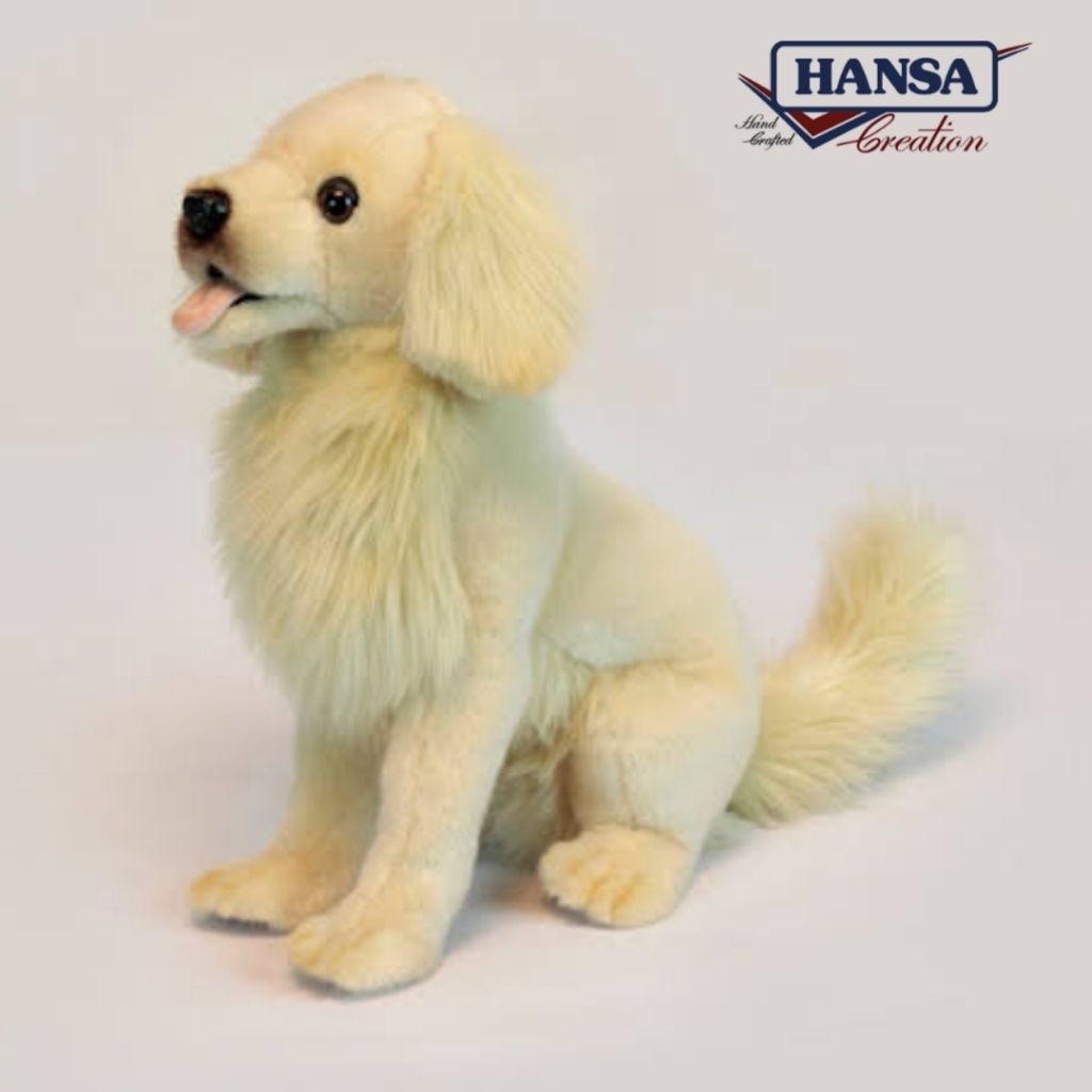Boneka Anjing Golden Retriever lmprot U.S.A Original HANSA Puppy Dog Plush Stuffed Animal soft Toy M