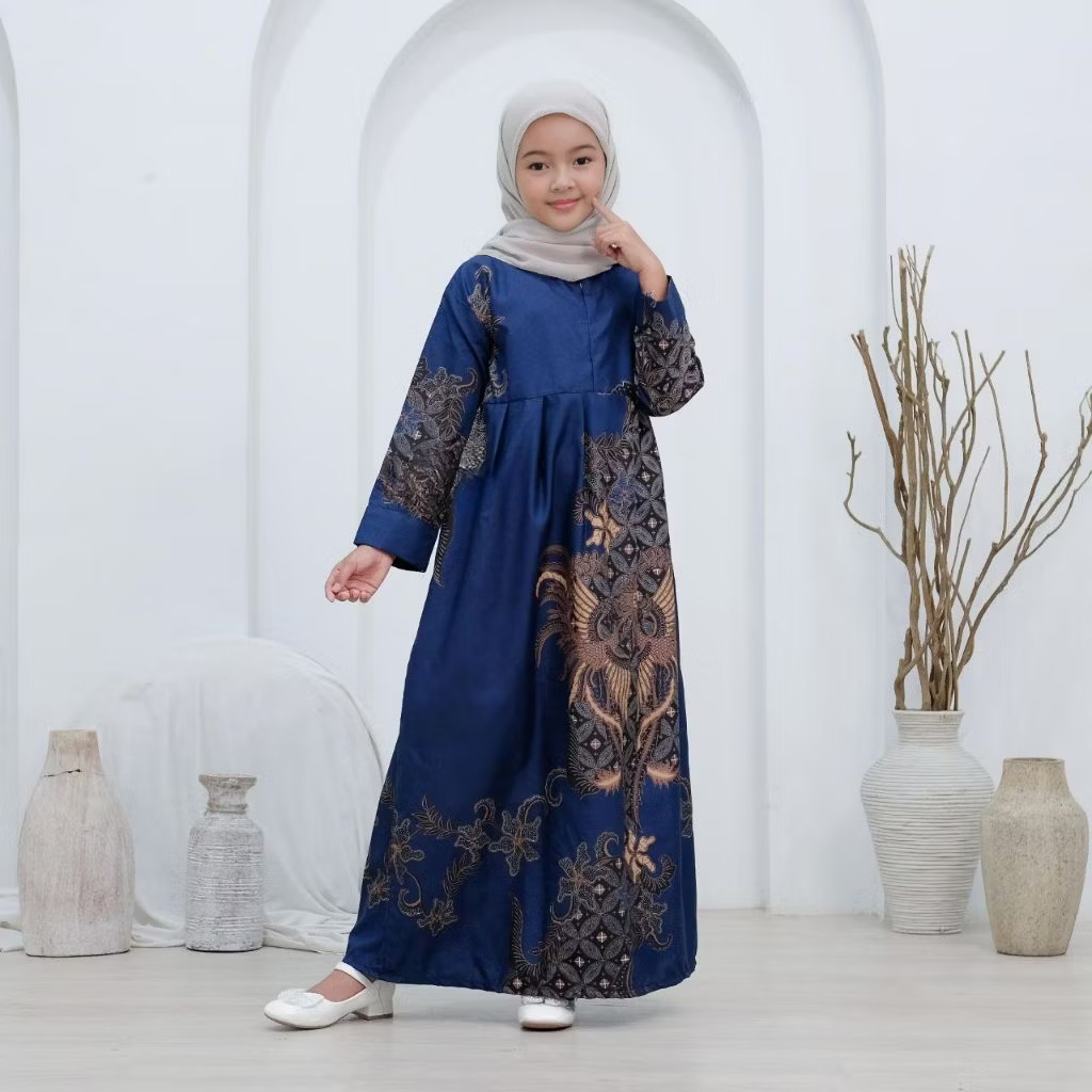 GAMIS BATIK ANAK PEREMPUAN UMUR 2 TAHUN SAMPAI 12 TAHUN MOTIF BAJU ANAK CEWEK USIA 2-12 TAHUN
