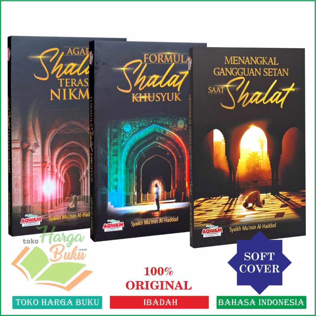 Foto PAKET 3 BUKU Agar Shalat Terasa Nikmat Formula Salat Khusyuk Menangkal Gangguan Setan Saat Sholat Trilogi Solat Khusyuk - Aqwam