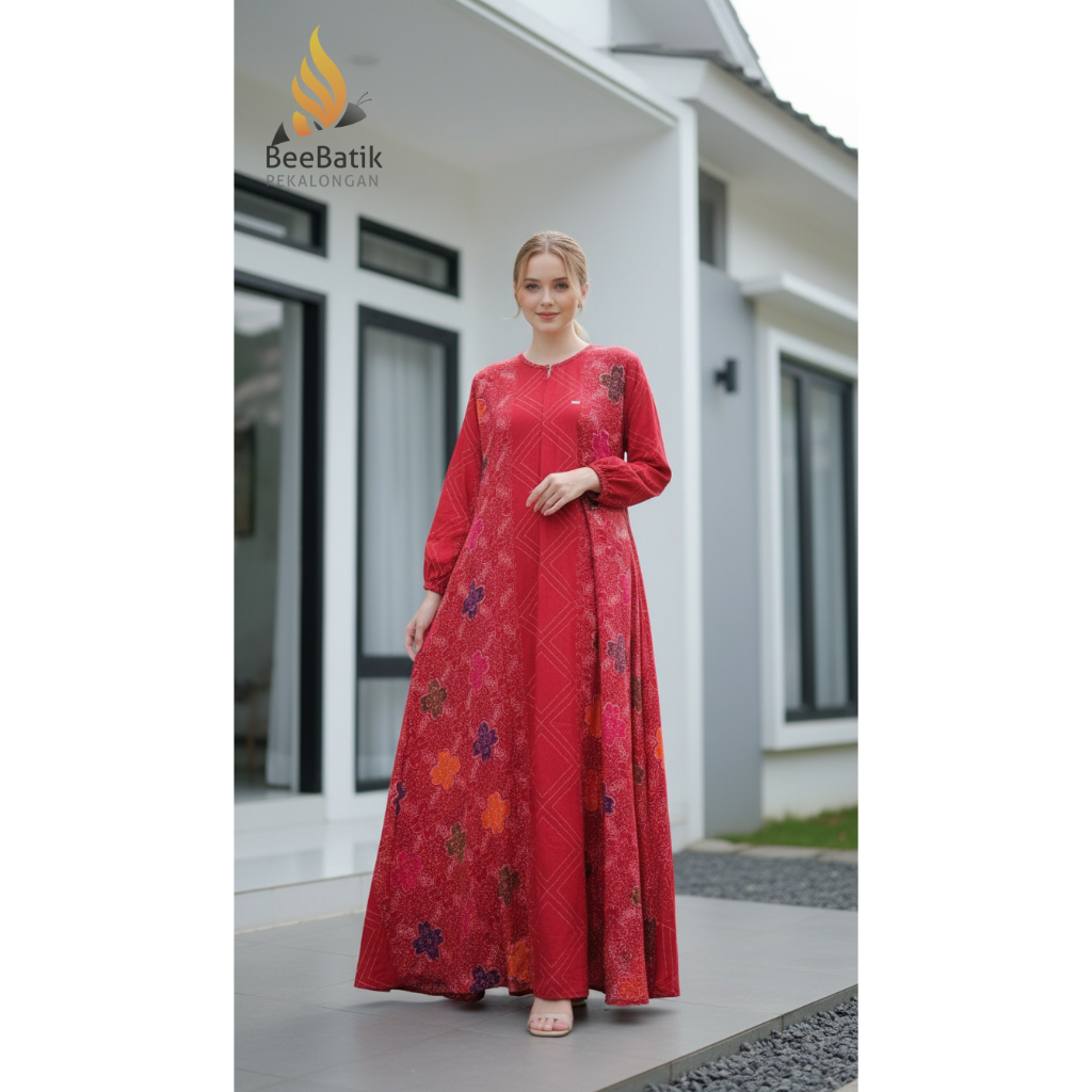 Longdress Batik Terbaru Ori BeeBatik Pekalongan
