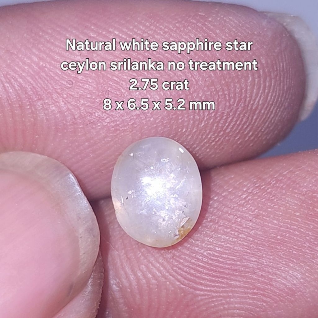 natural white sapphire star ceylon safir srilanka no treatment