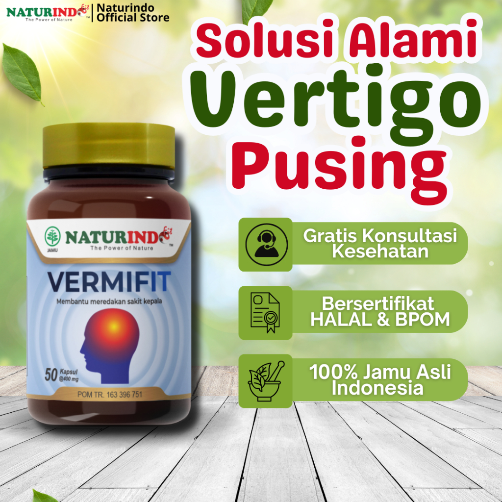 Obat Vertigo Herbal Sakit Kepala Pusing Vertigo Fertigo Migrain VERMIFIT
