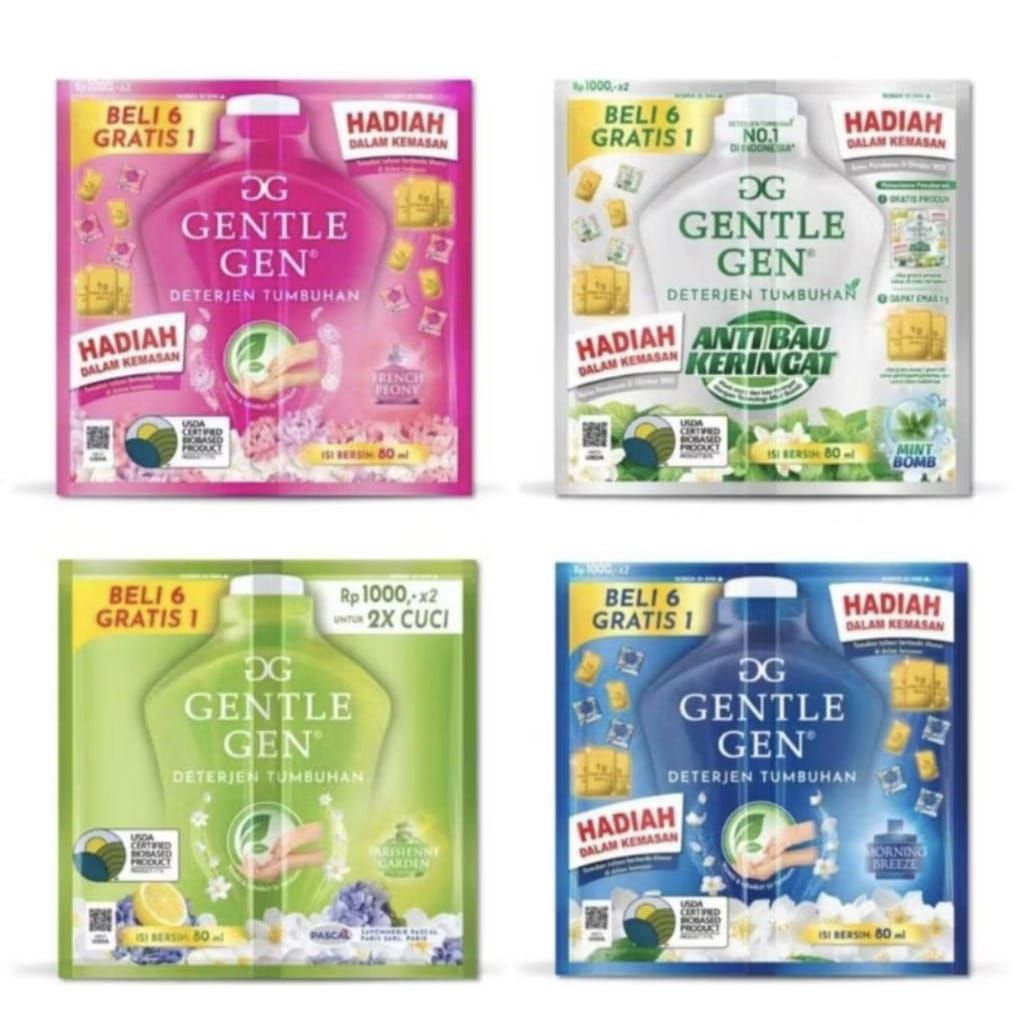 Gentle gen 1 renceng-deterjen cair FREE PIRING cantik