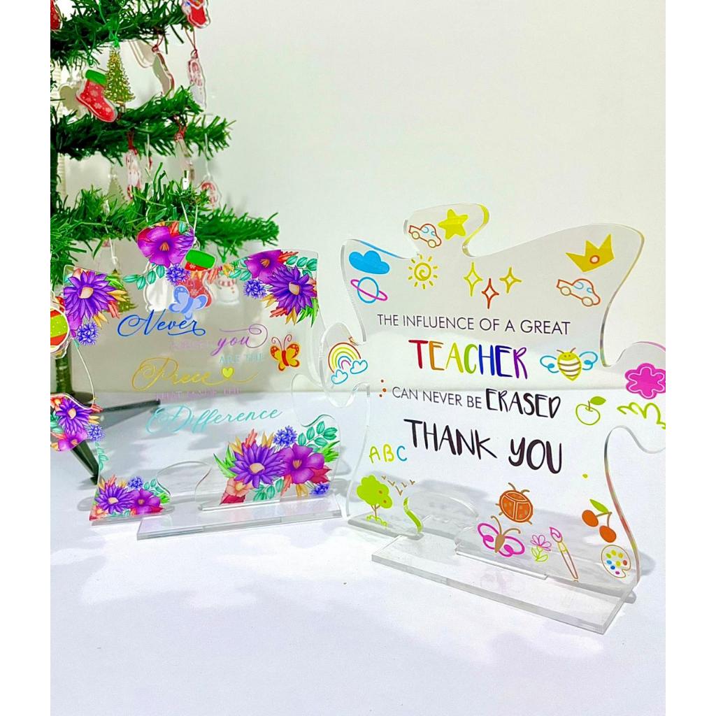 Standee Puzzle Akrilik / Papan Ucapan Akrilik Wisuda, Pernikahan, Hari Guru