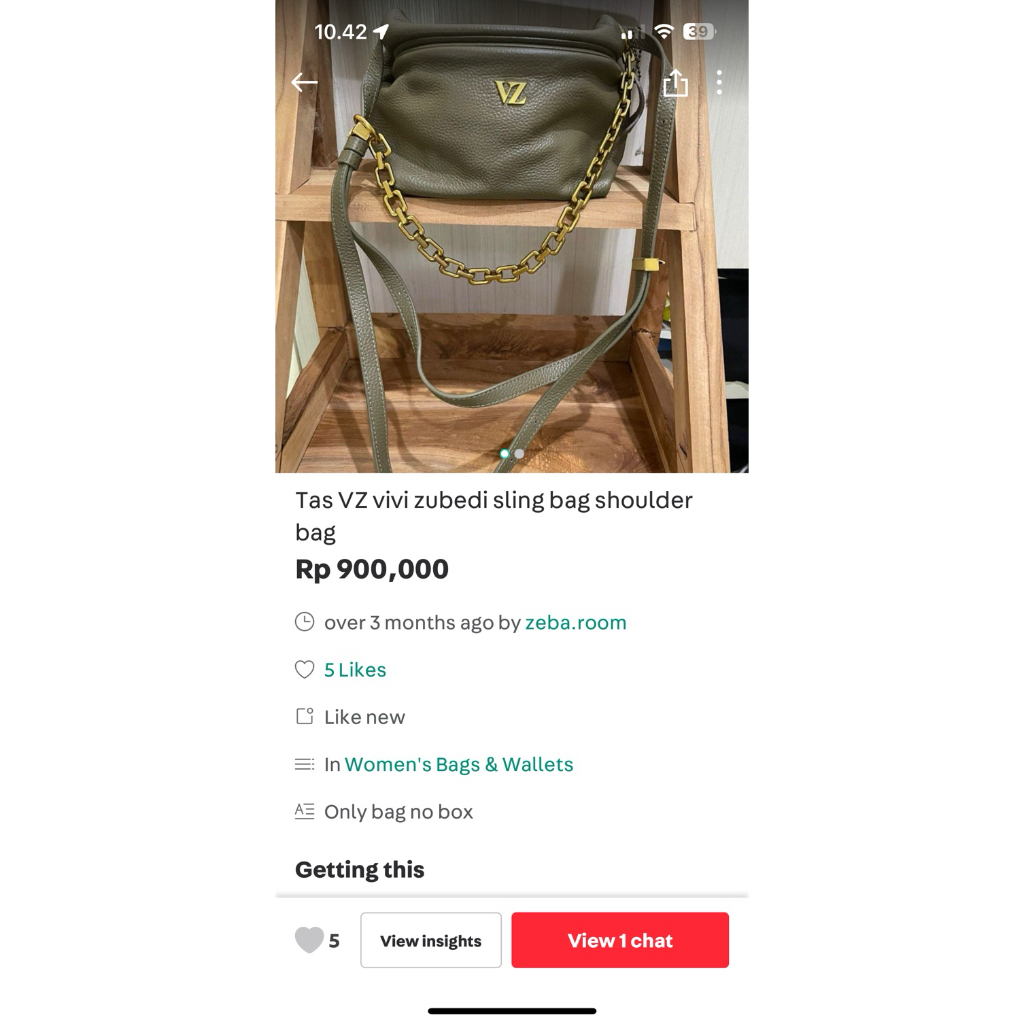 tas kulit VZ preloved