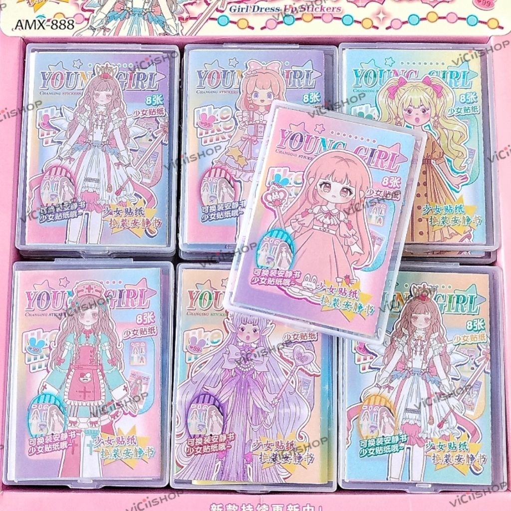 Mainan Stiker Tempel Baju Girl Dengan Mika | Mainan Tempel Baju Anak Perempuan | Mainan Girl Dress U