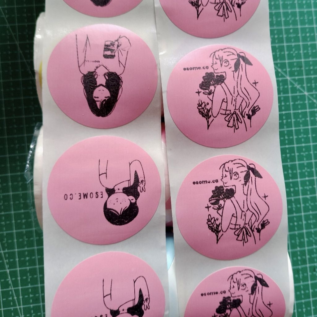 Label Thermal Sticker Bulat Warna 45x45mm