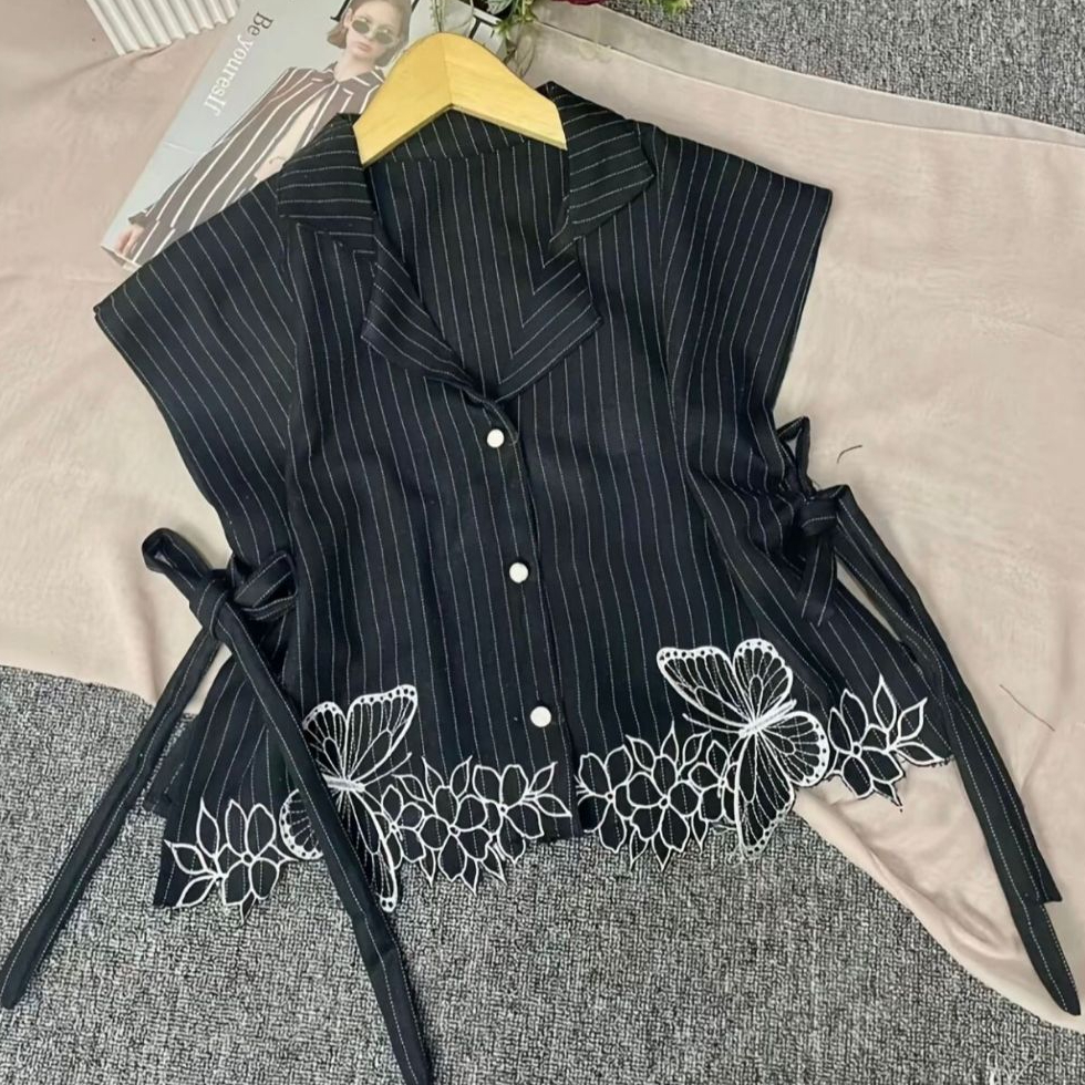 ROMPI ELIYE VEST WANITA ELEGAN / MARIPOSA VEST / VEST BORDIR SEMIWOLL / OUTER BORDIR