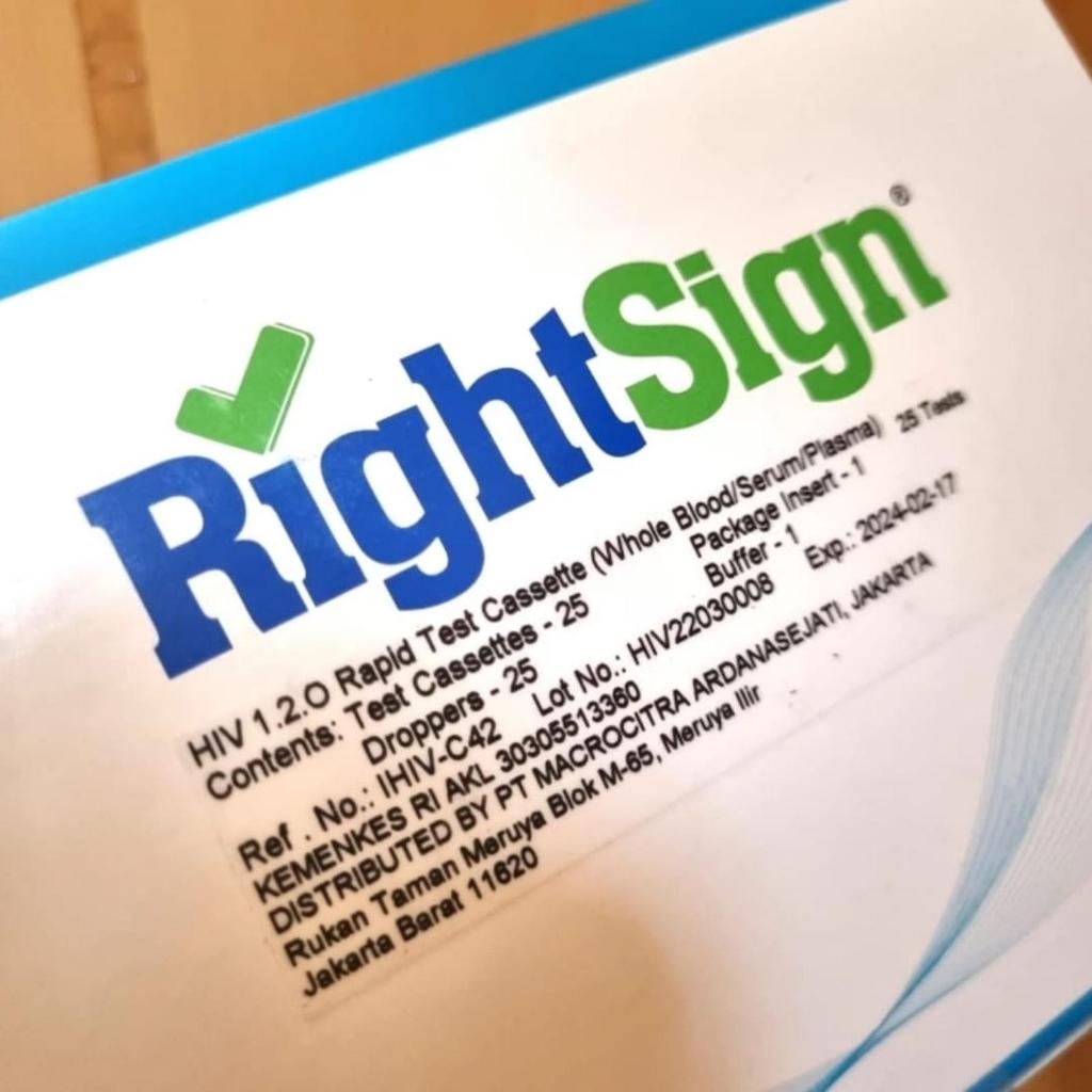 Rapid Test HIV 1/2/0 Triline Cassette Rightsign | HIV Right Sign