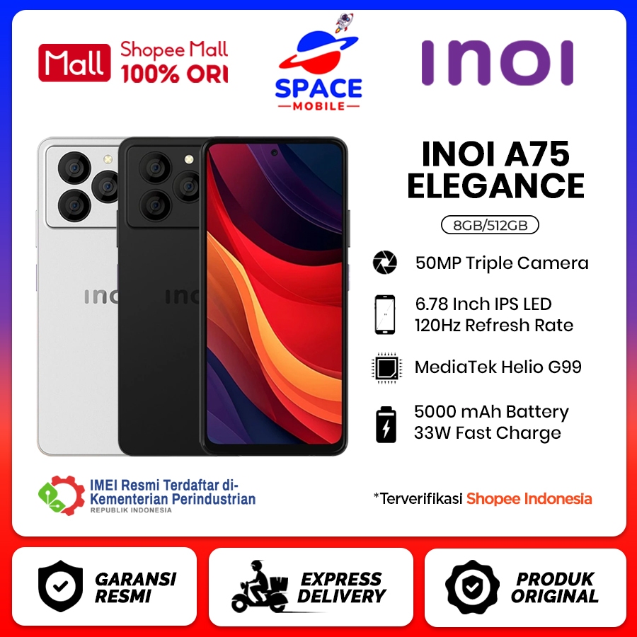 INOI A75 [8GB+512GB] -  Garansi INOI Indonesia