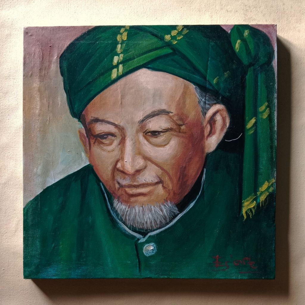 "KH. Hasyim Asy'ari" lukisan kanvas karya tangan bukan print bukan poster