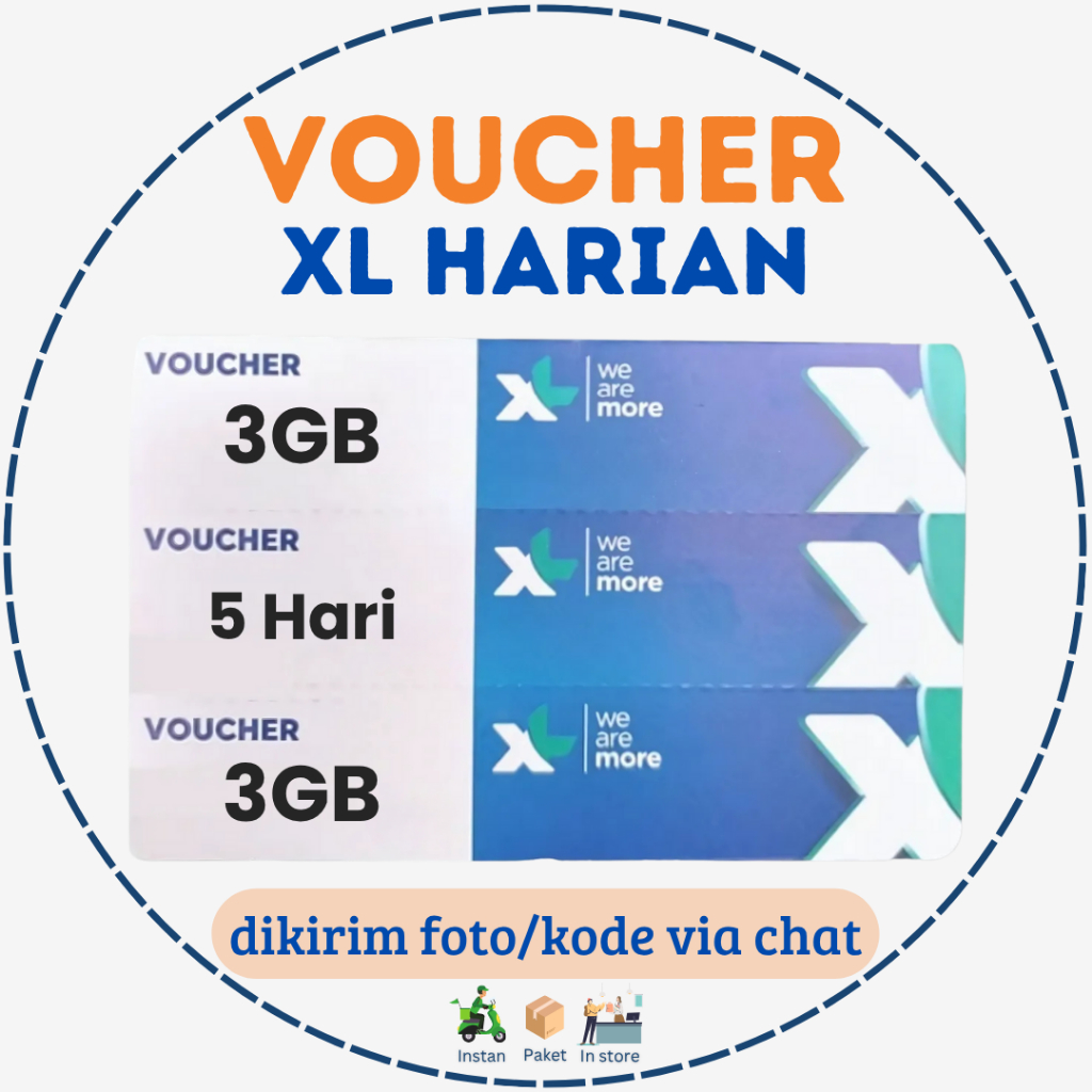 Voucher Kuota XL 3GB 5 Hari Full 24 JAM | Voucher Kuota XL HotRod Harian