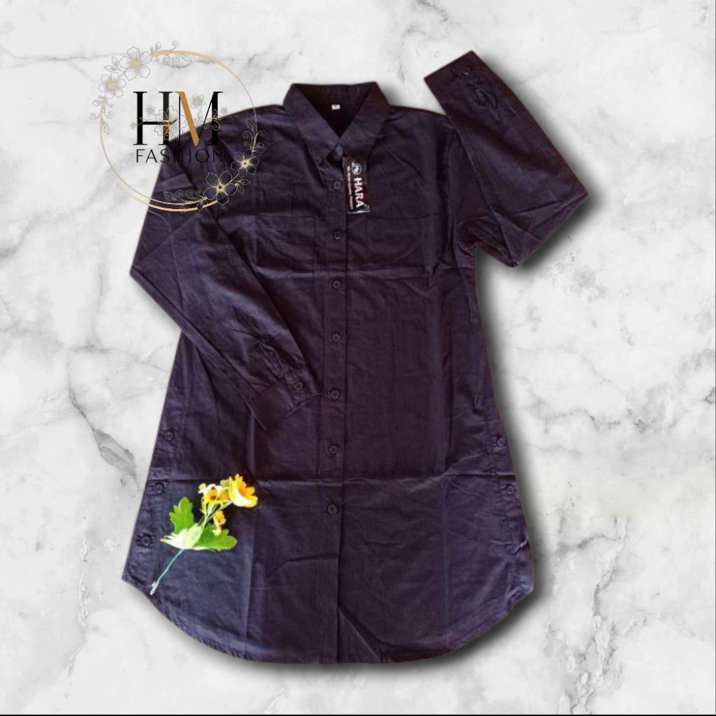 Tunik santri/tunik hitam/tunik viral/tunik katun/tunik hitam polos