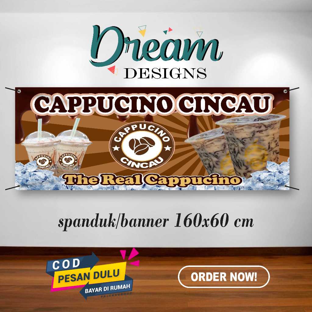 Spanduk Banner 160x60 cm cappucino cincau