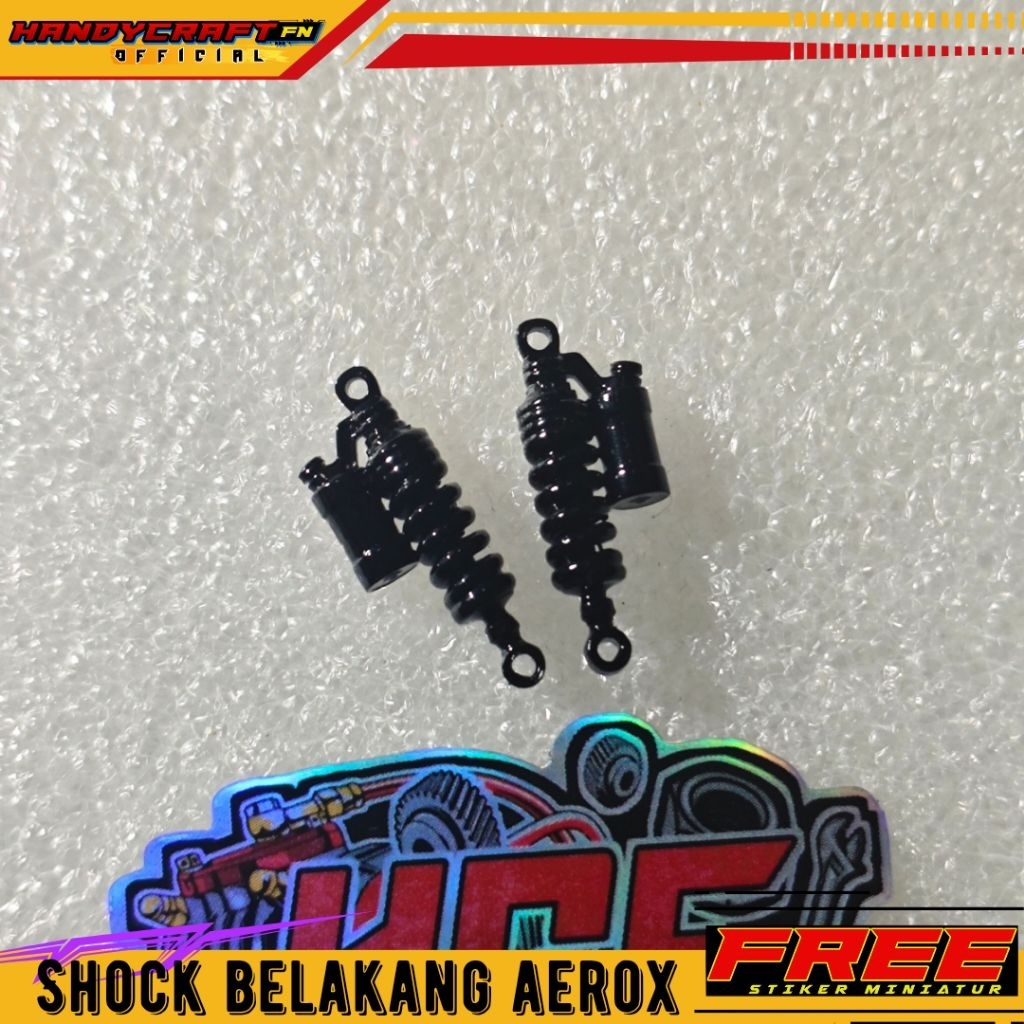 Miniatur Shock Belakang AEROX Skala 1:12 Bahan Resin 3D