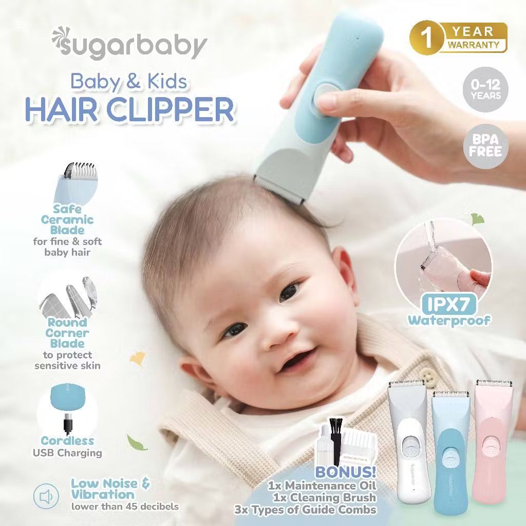 Sugar Baby Hair Clipper - Alat Cukur Rambut Bayi - Portable Baby Hair Clipper