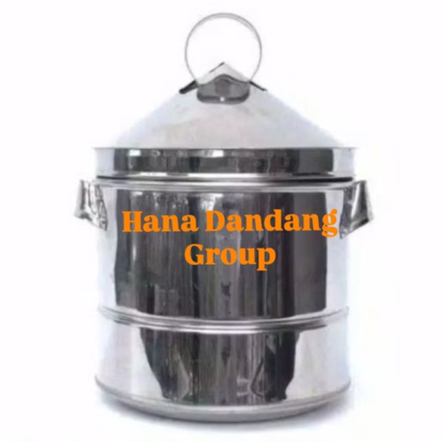 SABLUKAN NASI 3Kg Stainlish & ALUMINIUM TEBAL {Free Centong Nasi}| DANDANG MASAK NASI | DANDANG NASI