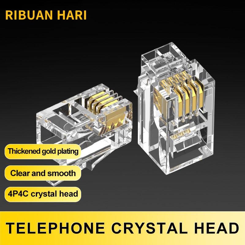 RJ9 4P4C handset 4p audio RJ-9 Konektor Telepone kabel cable telephone