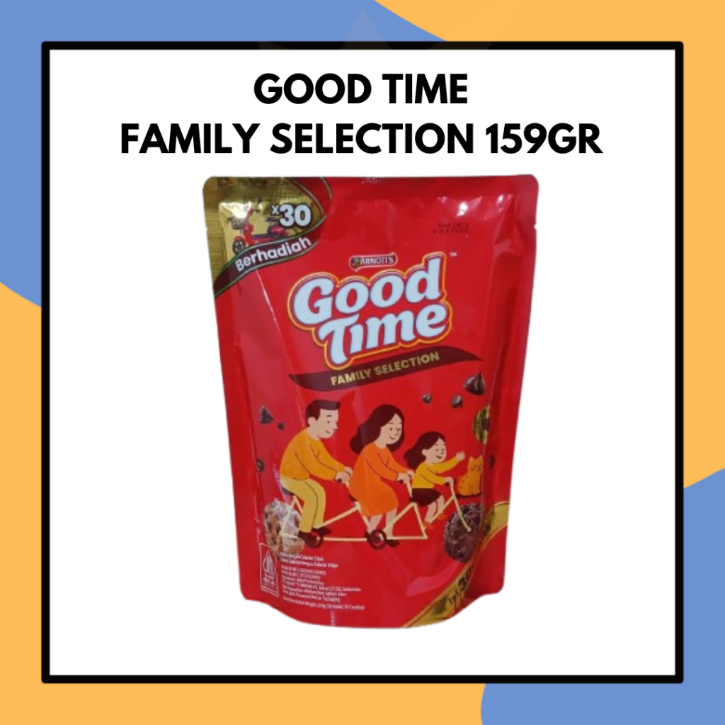 Arnott's Good Time Family Selection 159gr Cookies GoodTime Coklat Kemasan Pouch Isi 30 Kukis Arnots 