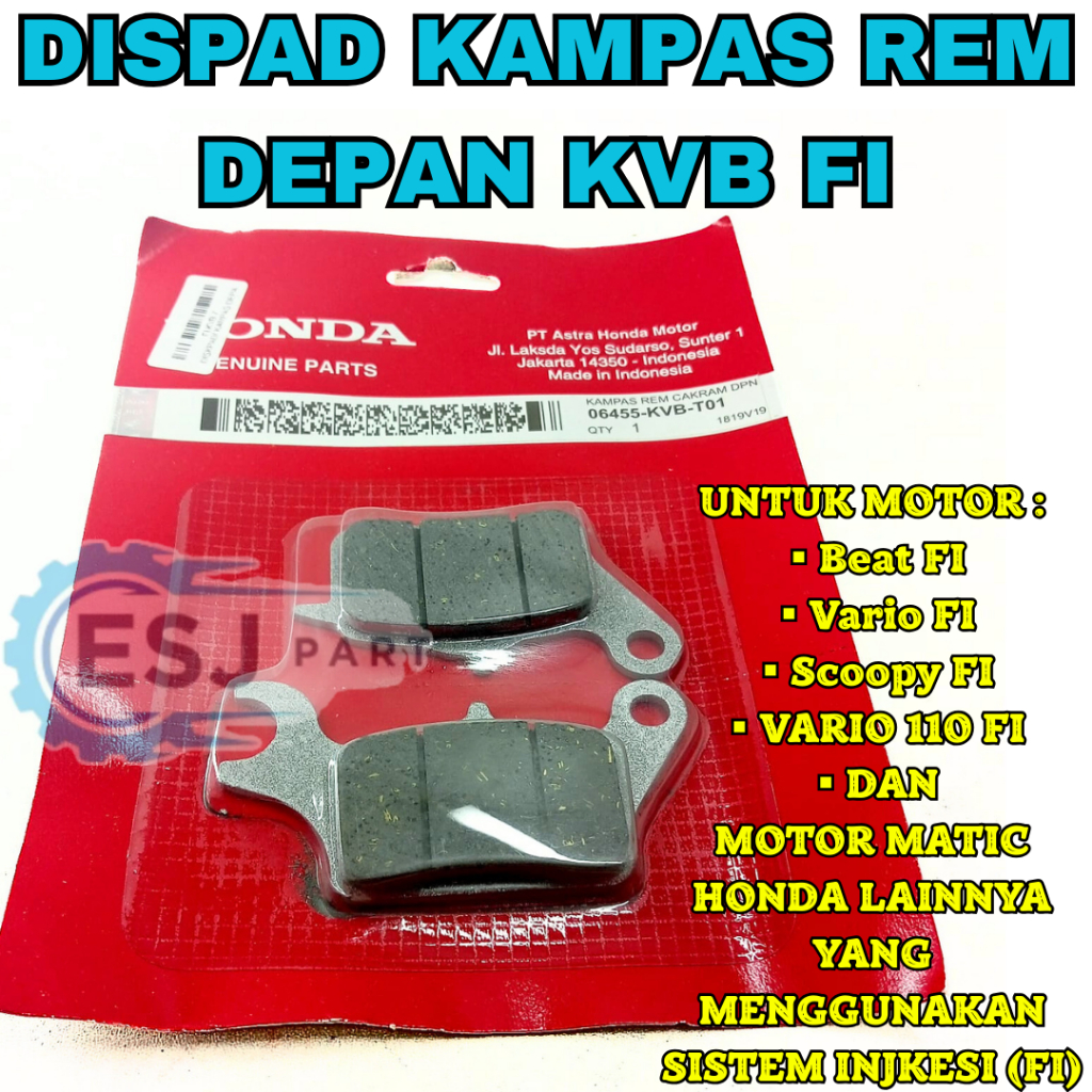 KAMPAS REM DEPAN KODE-KVB BEAT FI /VARIO 110-125 -125-150 LED  PRESISI ORIGINAL ASLI