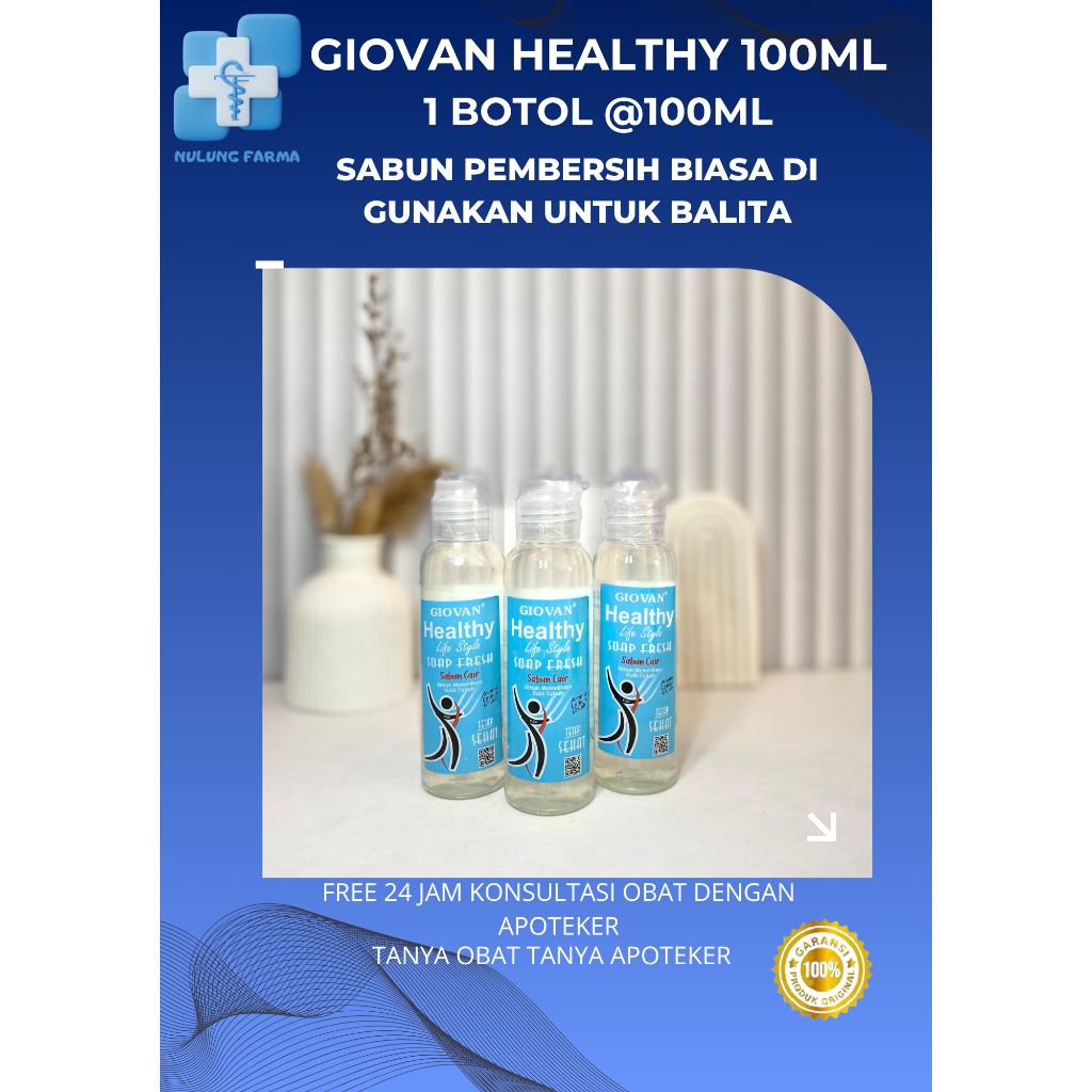 GIOVAN LIQUID SOAP HEALTHY LIFE STYLE 90ML GIOVAN BIRU/ GIOVAN (PREMIUM)