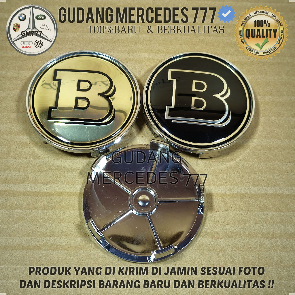 DOP VELG RODA EMBLEM BRBAUS 6,8CM MERCEDES BENZ 68MM BRABUS