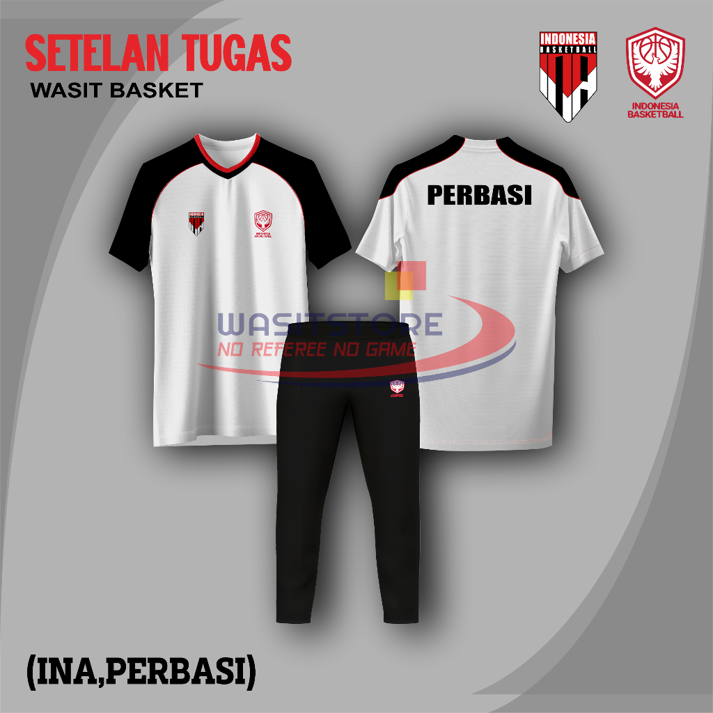 SETELAN BAJU DAN CELANA TUGAS WASIT BASKET (INA,PERBASI)