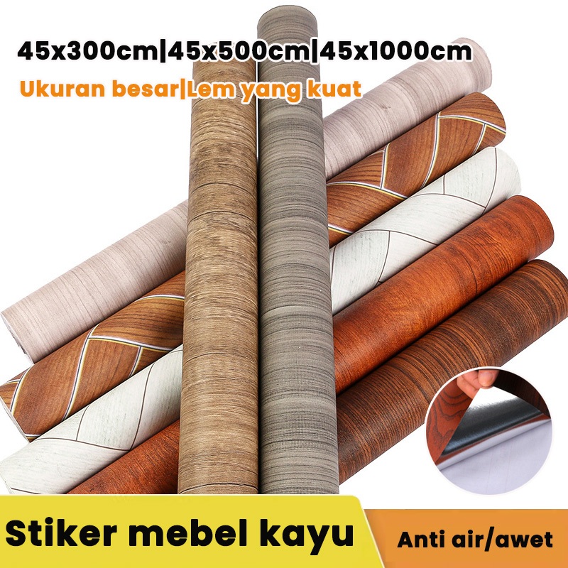 [mahal] walpaper lantai stiker kayu stiker dinding motif kayu stiker pvc motif kayu stiker lemari ka