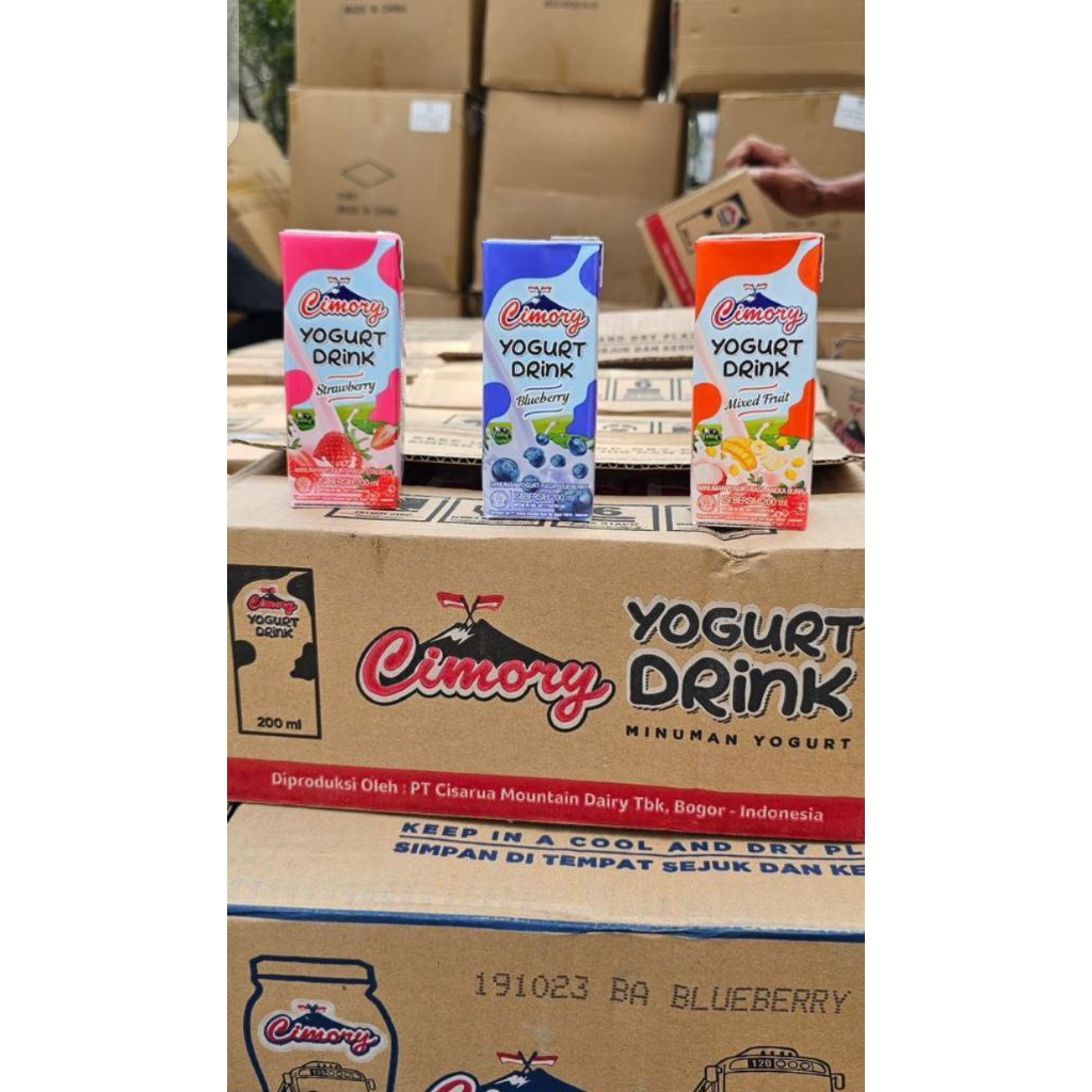 Cimory yogurt kotak 200 ml rasa mixed fruit/ blueberry/ strawberry harga murah grosir sembako bandun