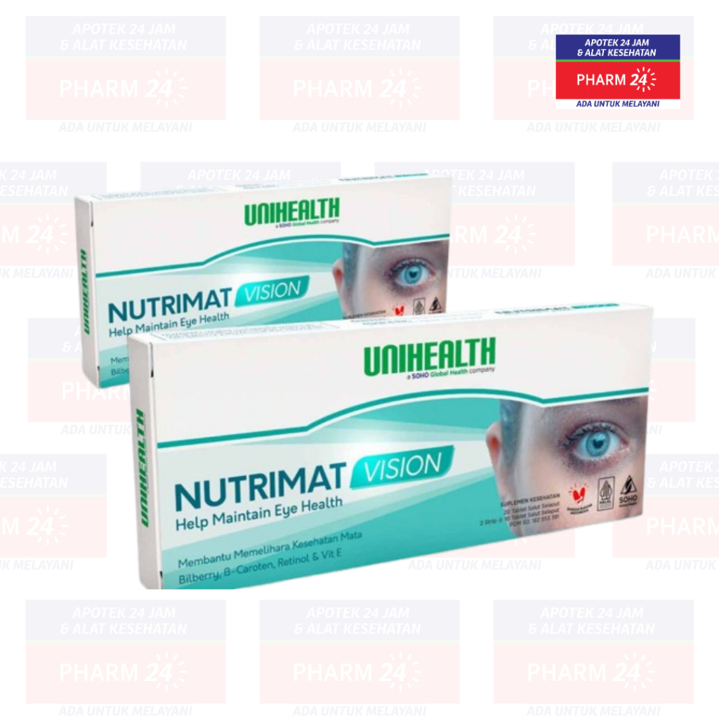 Unihealth Nutrimat Vision isi 20 Tablet - Kesehatan Mata