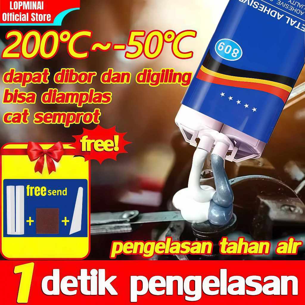 100ml lem ab epoxy penambal besi pipa bakar anti bocor super kuat tahan panas tekanan tinggi