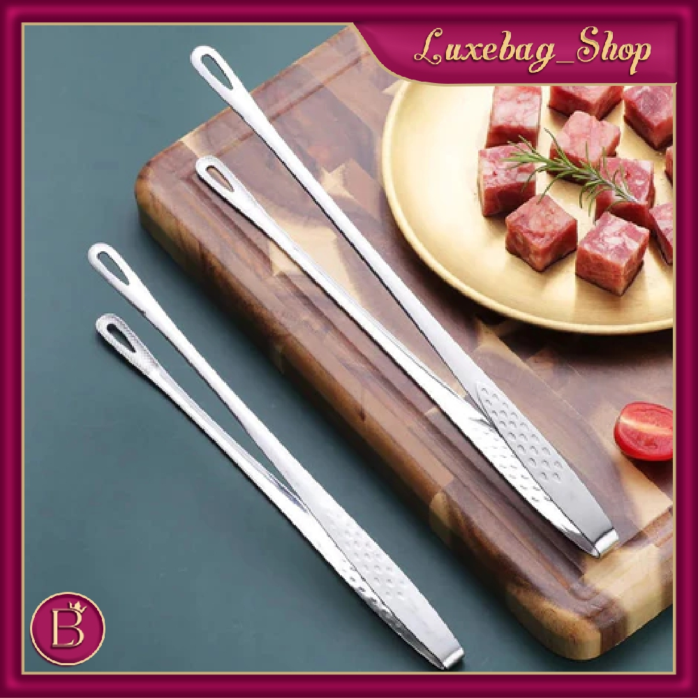 LB - Klip Pemanggang Stainless Steel Klip Makanan Tahan Panas Klip Anti Selip Multifungsi / Korean B