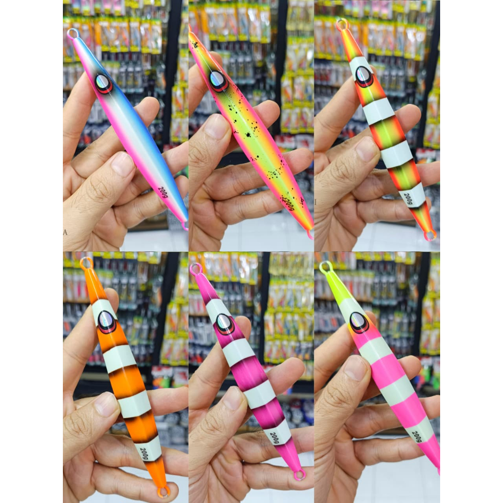 Metal Jig Copy Tokayo 200 gram Glow - Umpan Pancing Jigging Lure