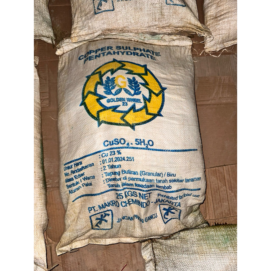 25Kg Pupuk CU Cuso4, 5H20 Copper Sulphate produk original pabrik