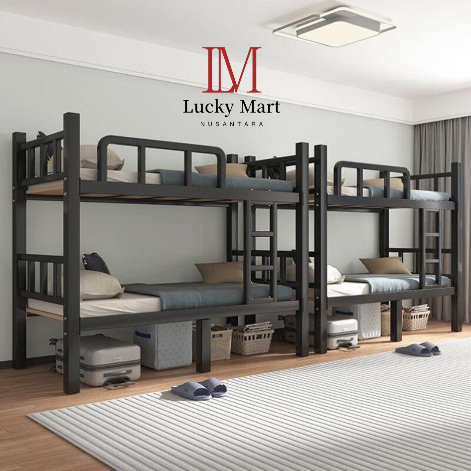 Tempat Tidur 2 tingkat Besi Ranjang Susun Asrama Ranjang Anak Ranjang Serbaguna ranjang minialis