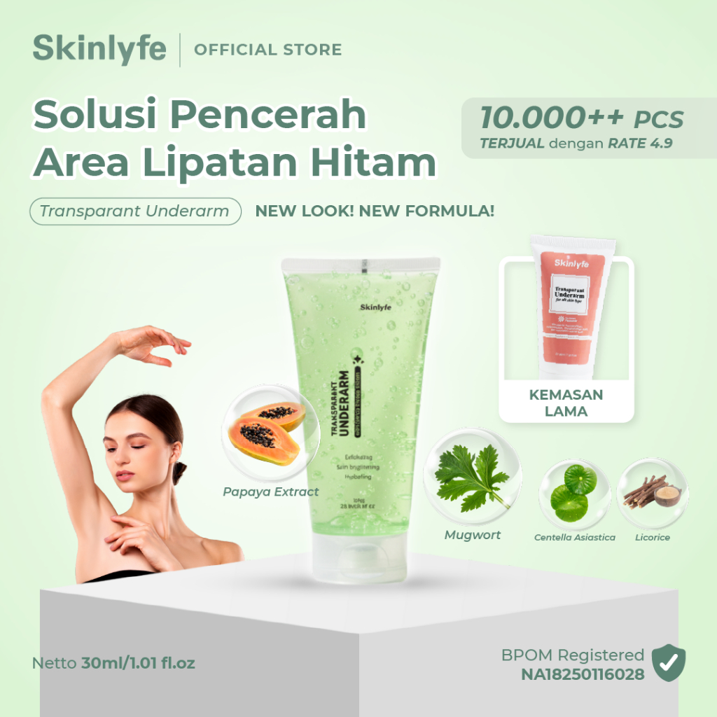 Skinlyfe Pemutih Ketiak Pencerah Selangkangan Hitam Pencerah Bokong Pemutih Badan BPOM