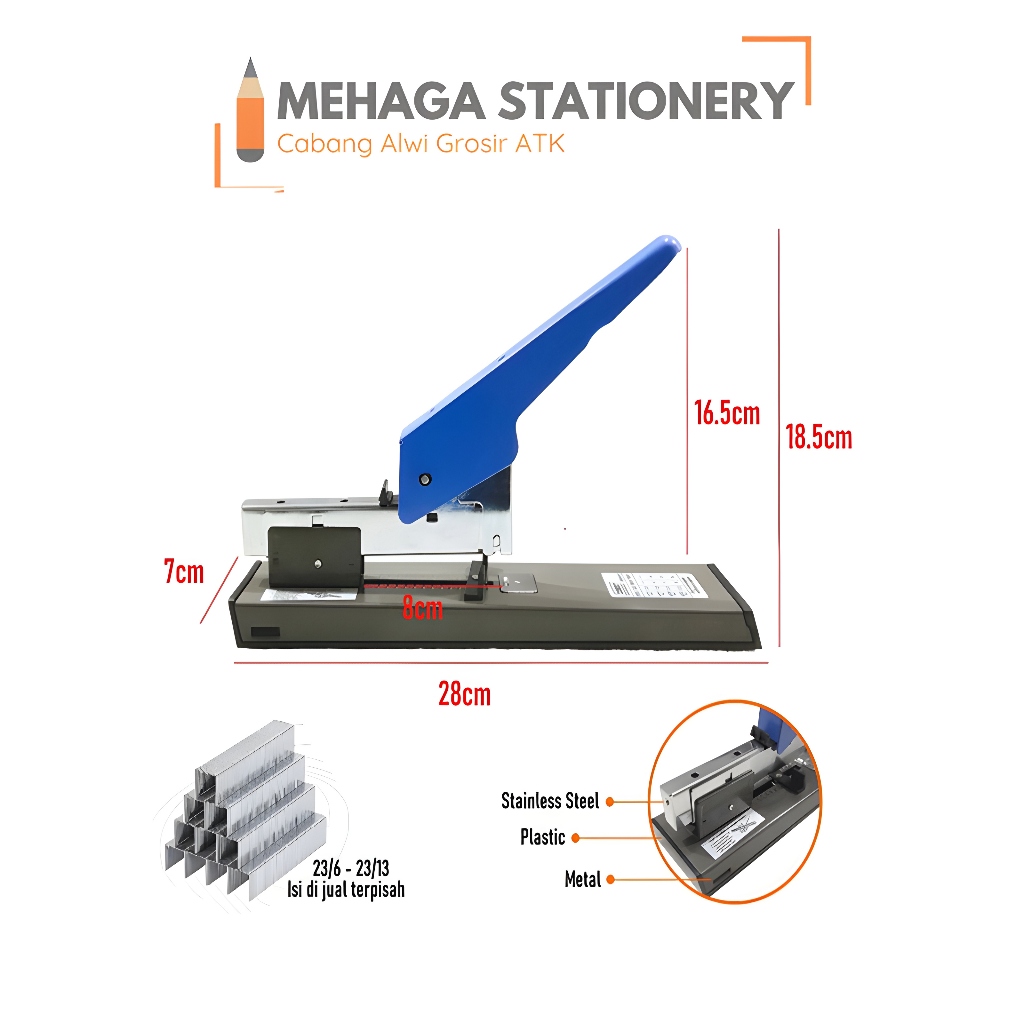 Alat Hekter Jilid Besar / Stapler Jilid Heavy Duty Combo Max 120 Lembar | 1 Pcs