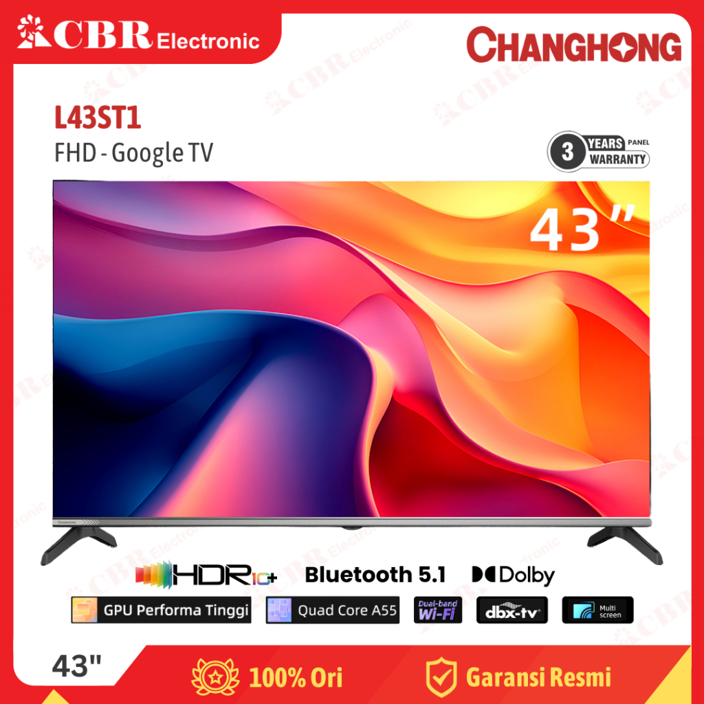 TV CHANGHONG 43 Inch LED L43ST1 (FHD  – Google TV)