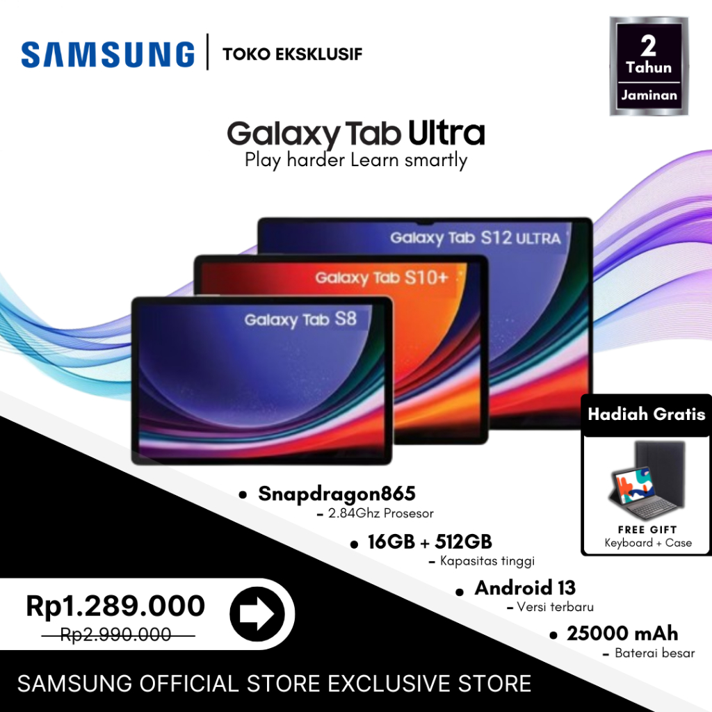(COD) Tablet 5G Samsung Galaxy P20 12 Inch 16GB+512GB Tablet Pembelajaran untuk Kelas Online Tablet 
