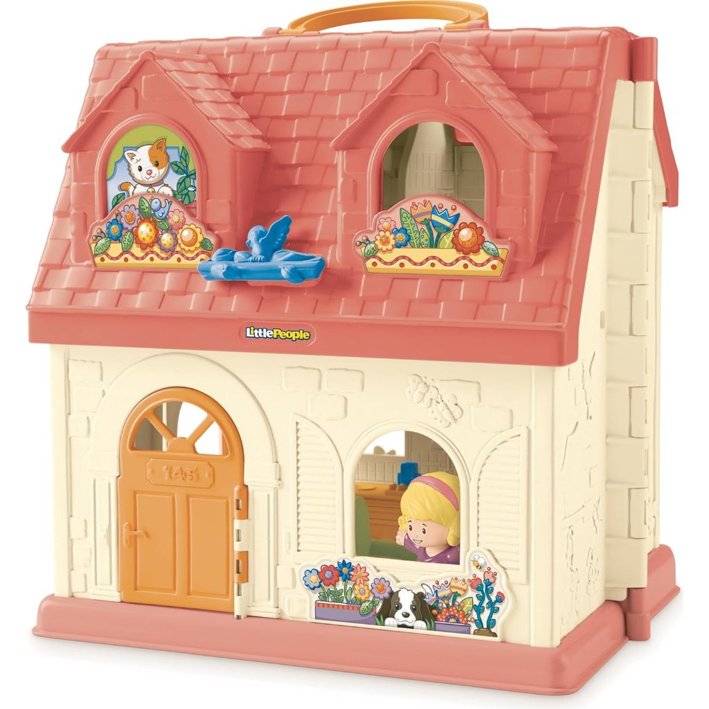 Fisher-Price Little People Toddler Toy Surprise & Sounds Home Musical Playhouse with Figur
