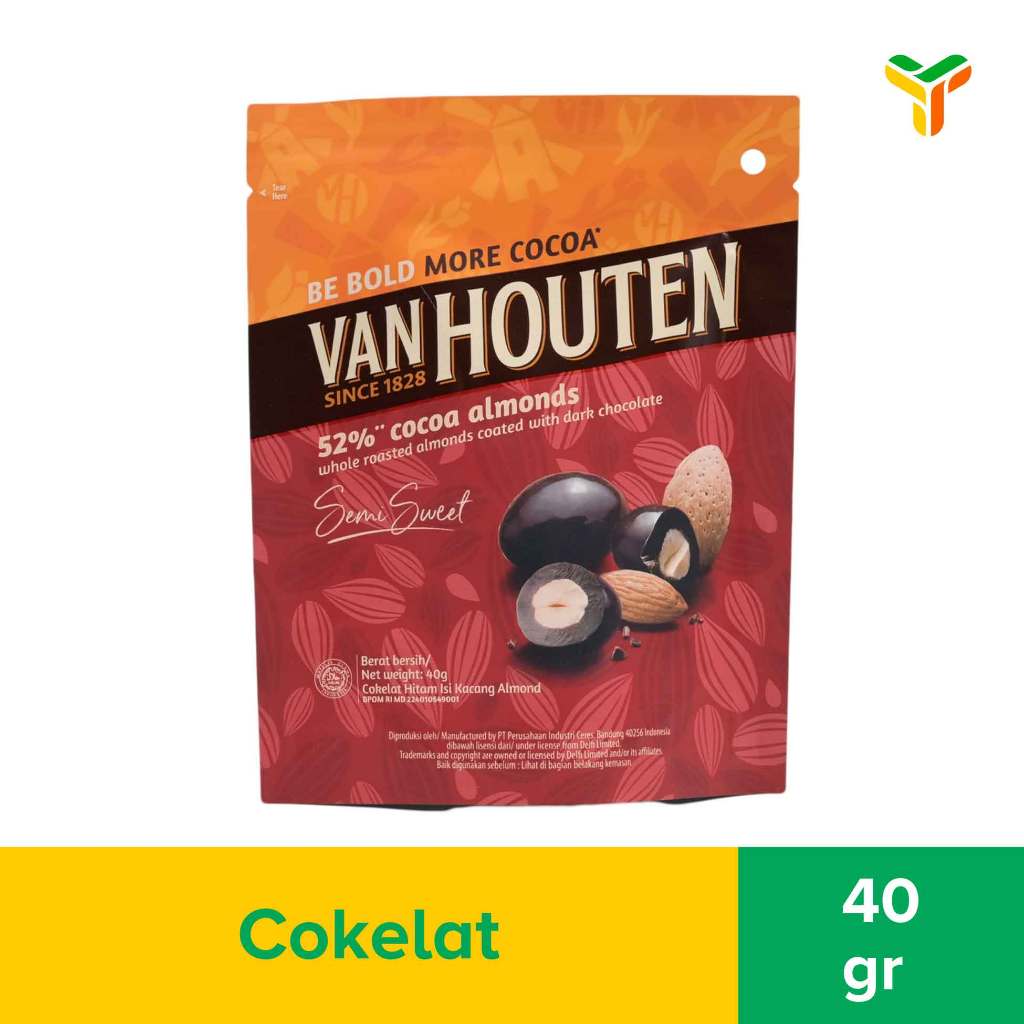Van Houten Semi Sweet Almonds Dragees 40 Gram