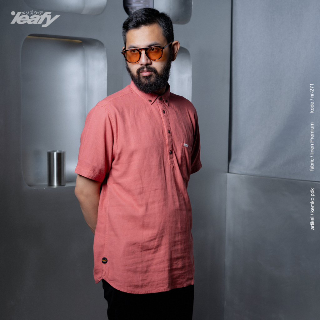 LEAFY NR-271 Kemeja Koko Model Kerah