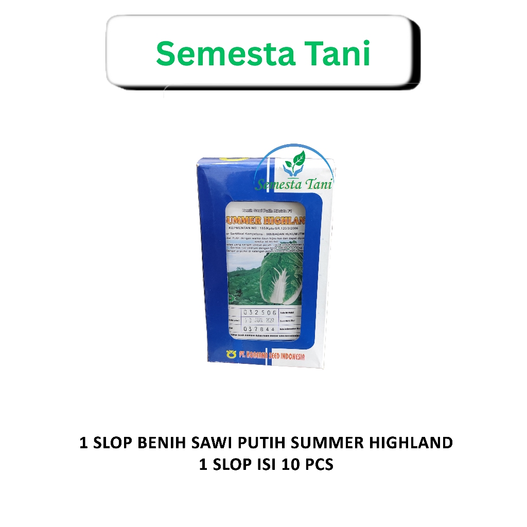 1 SLOP - BENIH SAWI PUTIH SUMMER HIGHLAND - 1 SLOP ISI 10 PCS