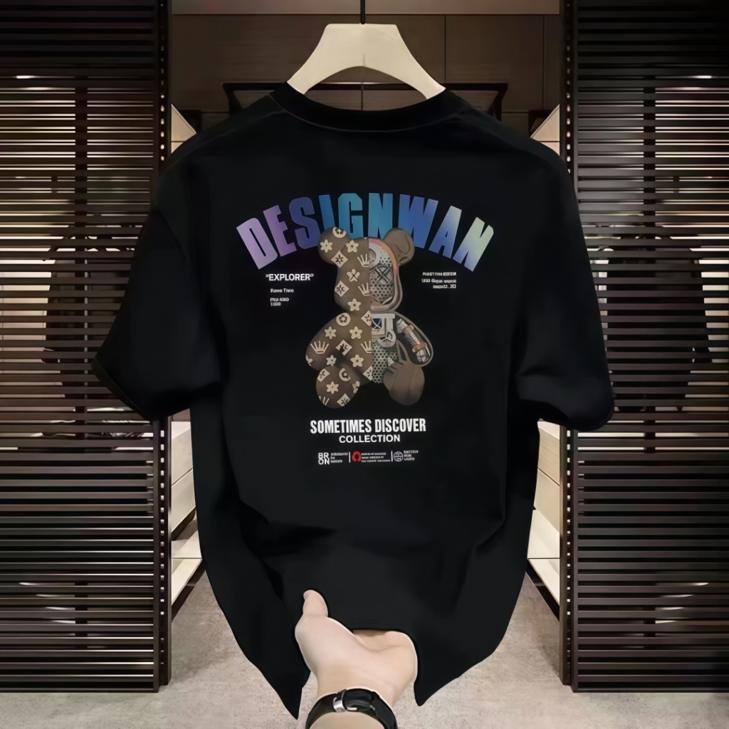 COD  Kaos Bearbrick Oversize Pria Wanita Fashion