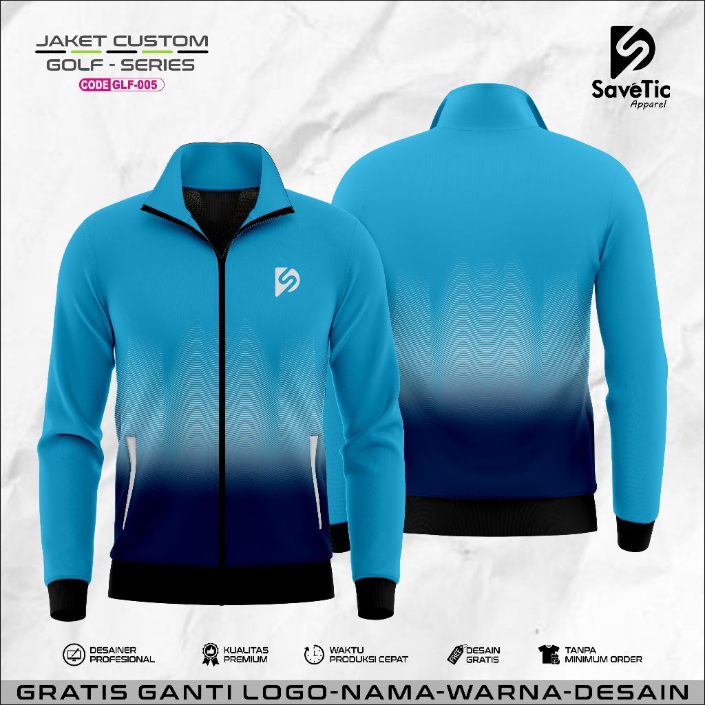Jaket Golf Full Printing Sublim/Jaket Golf Custom/Jaket Sport Outdor