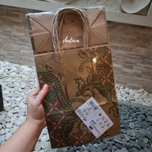 [PAK] PAPER BAG BATIK KRAFT PAPERLINE SEDANG (M) 20X25X10 CM ISI 20 PCS / PAPERBAG BINGKISAN / TAS K